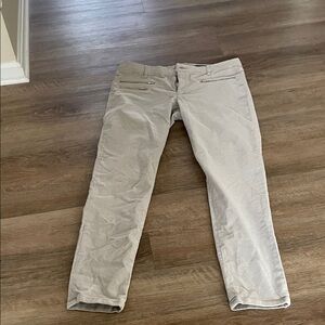 Club Monoco Beige Corduroy Pants with Gold Accents. Size 12